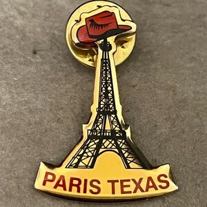 Vintage Paris Texas Eiffel Tower Lapel Pin
